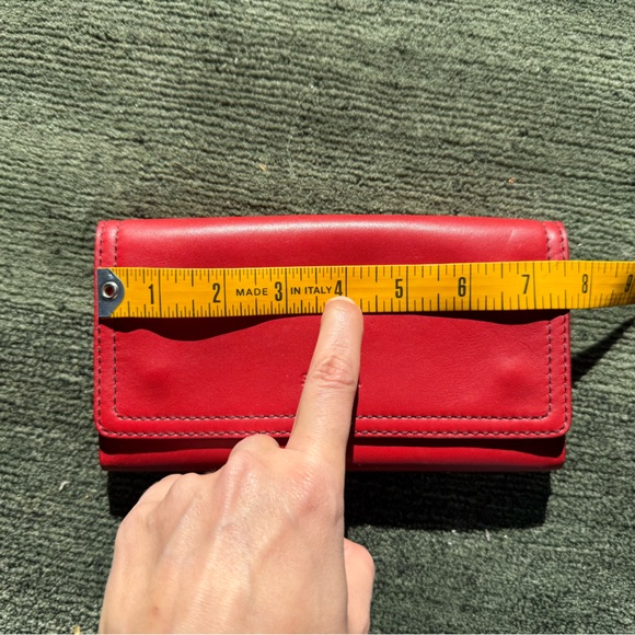 Shinola red leather wallet / clutch - Picture 5 of 6